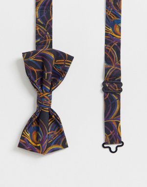 Хлопковый галстук-бабочка с принтом Liberty isadora-Черный Gianni Feraud