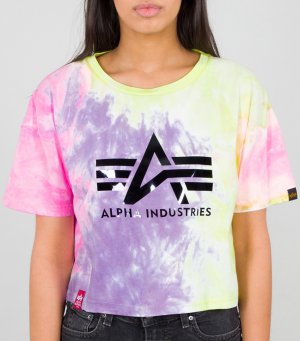 Футболка Big A Batik женская, пурпурно-желтая Alpha Industries