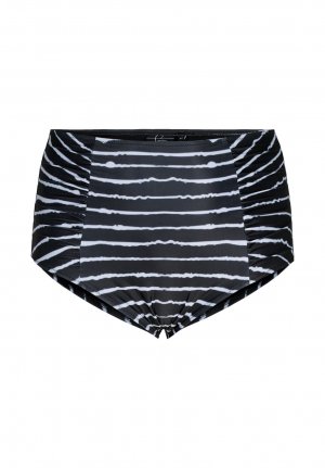 Плавки бикини WITH HIGH WAIST , цвет black white stripe Zizzi