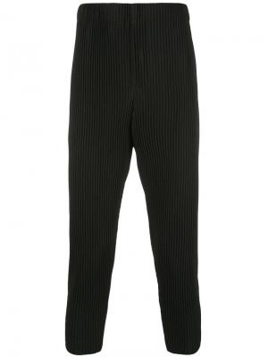 Плиссированные спортивные брюки Homme Plissé Issey Miyake. Цвет: черный