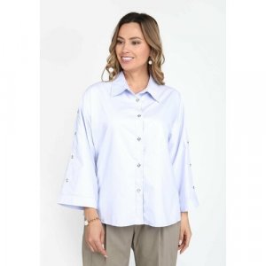 Блуза , повседневный стиль, размер 48, фиолетовый EL. Цвет: фиолетовый/сиреневый