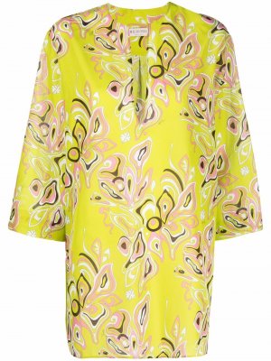 Пляжное платье с принтом Africana Emilio Pucci. Цвет: зеленый