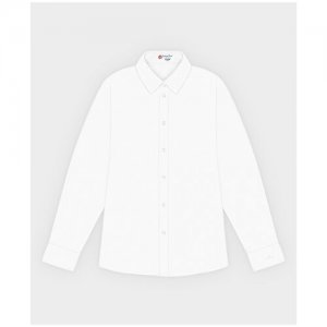 Школьная рубашка , размер 122, белый Button Blue. Цвет: белый
