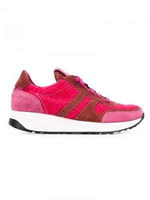 Кроссовки с панельным дизайном P.A.R.O.S.H.. Цвет: розовый и фиолетовый