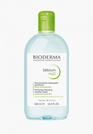 Мицеллярная вода Bioderma Себиум Н20, 500 мл. Цвет: прозрачный