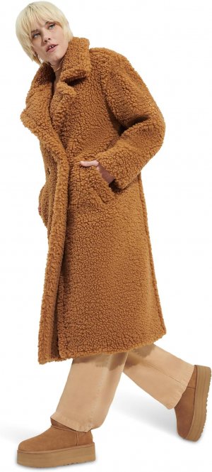 Длинное плюшевое пальто Гертруды , цвет Chestnut UGG