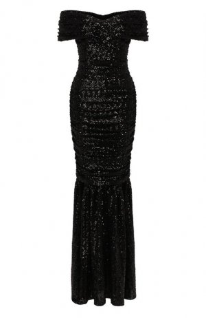 Платье с пайетками Dolce & Gabbana. Цвет: чёрный