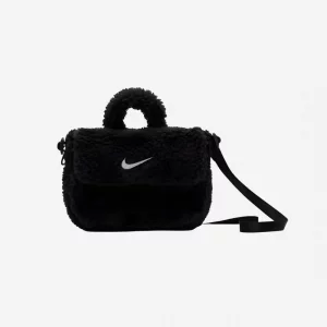Детская сумка через плечо из искусственного меха NSW, черная Nike