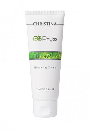 Био-фито балансирующий крем Christina Bio Phyto - Уход за чувствительной кожей с признаками купероза 75 мл. Цвет: белый