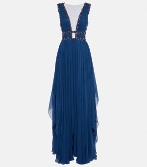 Платье madison из шелкового шифона , синий Costarellos