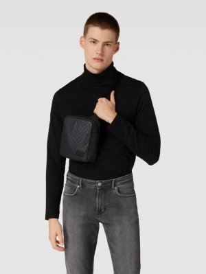 Сумка через плечо с этикеткой по всей поверхности , черный Calvin Klein