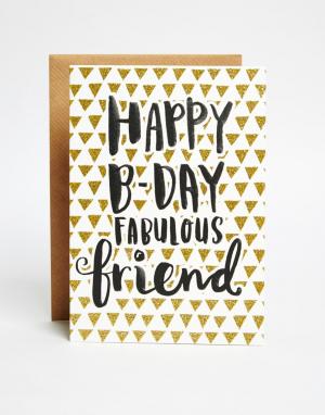 Поздравительная открытка на день рождения Fabulous Friend Pigment