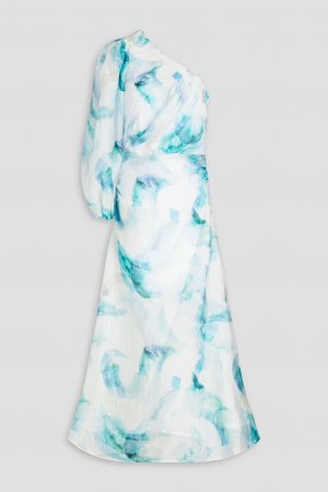 Платье миди Levi на одно плечо с принтом из органзы деворе , белый Rachel Gilbert