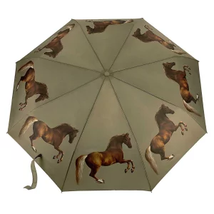 Зонт женский L354 коричневый/лошадь Fulton
