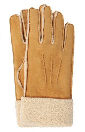 Замшевые перчатки Bally. Цвет: коричневый