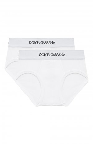 Комплект из двух трусов Dolce & Gabbana. Цвет: белый