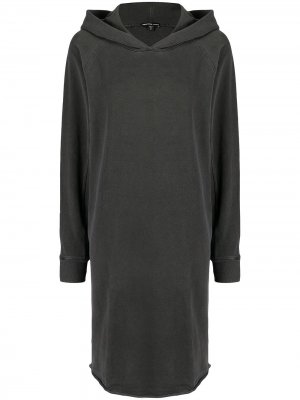 Платье-толстовка с капюшоном James Perse. Цвет: черный