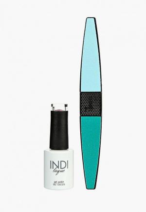 Набор для ухода за ногтями Runail Professional пилка ногтей и Гель-лак INDI laque Тон №3349, 9 мл. Цвет: фиолетовый