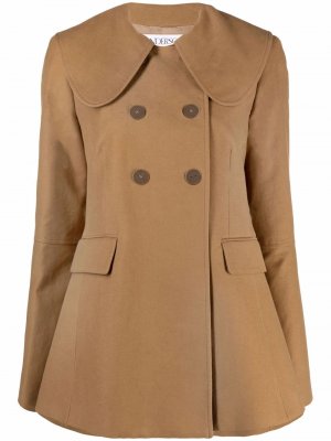 Двубортное пальто JW Anderson. Цвет: коричневый