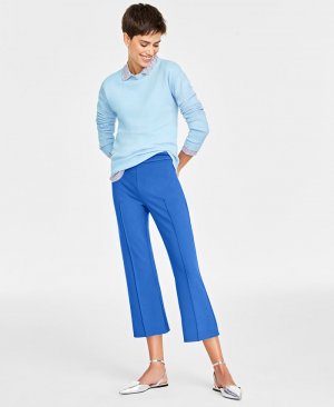Женские расклешенные брюки Ponte Cobalt Glaze, стандартная и короткая длина , синий On 34th