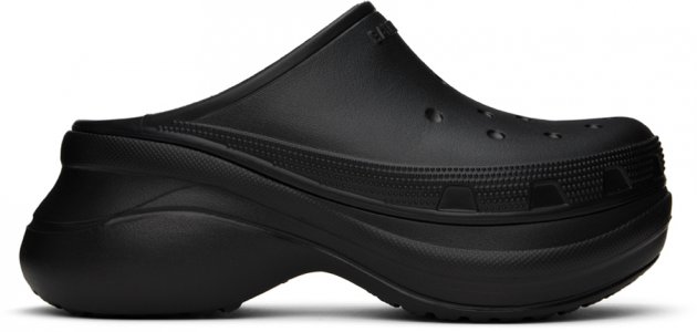 Черные мюли Crocs Edition Balenciaga