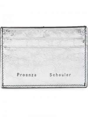 Визитница с логотипом Origami Proenza Schouler. Цвет: серый