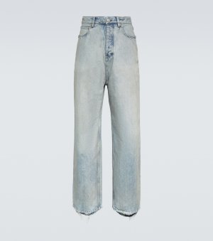 Потертые джинсы широкого кроя , синий Balenciaga