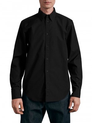 ICONS Рубашка зауженного кроя из поплина и джерси Zac 365 , черный rag & bone
