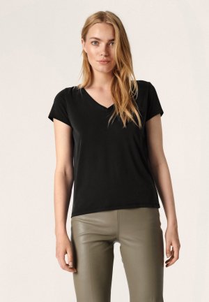 Базовая футболка COLUMBINE V-NECK SS , черный Soaked in Luxury