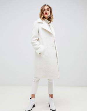 Свободное плюшевое пальто -Белый Gianni Feraud