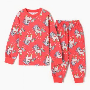 Пижама , размер для девочек, цвет малиновый, рост 98 см, розовый Bonito. Цвет: розовый