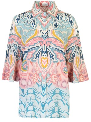 Блуза шелковая ETRO. Цвет: мультиколор
