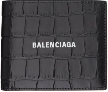Черный кошелек двойного сложения Balenciaga