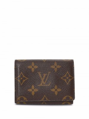 Картхолдер pre-owned с монограммой Louis Vuitton. Цвет: коричневый