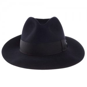 Шляпа федора , подкладка, размер 59, синий Borsalino. Цвет: синий