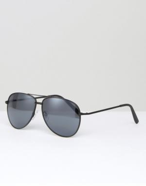 Солнцезащитные очки-авиаторы Missguided. Цвет: черный