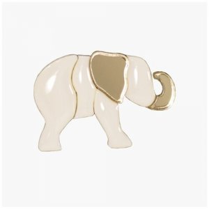 Брошь Слон / Elephant, brooch, ivory ORGALICA. Цвет: бежевый