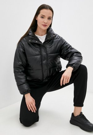 Куртка кожаная TrendyAngel. Цвет: черный