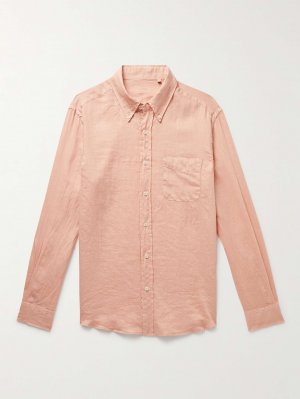 Льняная рубашка с воротником на пуговицах Ivy ALTEA, персиковый Altea