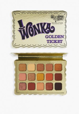 Тени для век Revolution Willy Wonka & The Chocolate Factory x Golden Ticket Palette, 19,5 г. Цвет: разноцветный