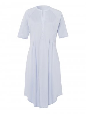 Ночная рубашка Hanro Cotton Deluxe 100cm, светло-синий