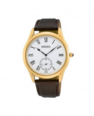 Мужские часы Neo classic SRK050P1 из кожи с коричневым ремешком , коричневый Seiko
