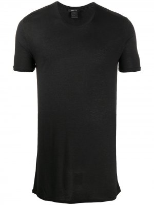 Удлиненная футболка Avant Toi. Цвет: черный