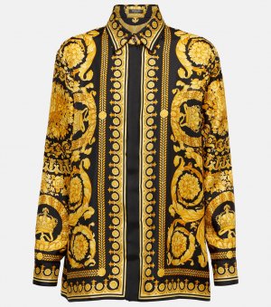 Рубашка Barocco из шелкового твила, разноцветный Versace