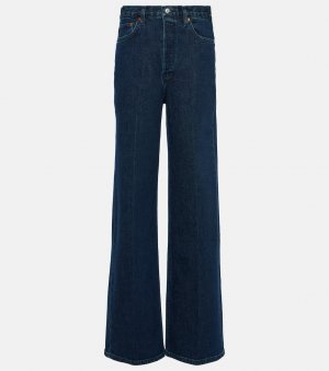 Прямые джинсы с высокой посадкой Re/Done, синий Re/done