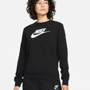Свитшот Sportswear Club Fleece Women's Logo Crew-Neck Sweatshirt, черный/белый Nike