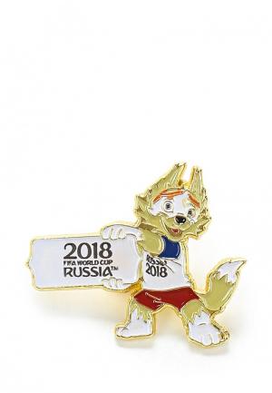 Значок 2018 FIFA World Cup Russia™ Zabivaka. Цвет: золотой