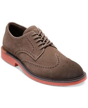 Мужские классические оксфорды Go-To Wingtip , тан/бежевый Cole Haan