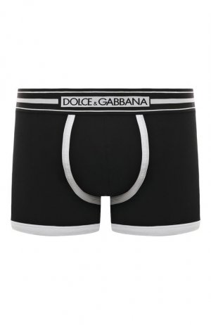 Хлопковые боксеры Dolce & Gabbana. Цвет: чёрный