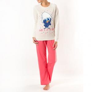 Пижама с рисунком Calimero. Цвет: бежевый/ коралловый